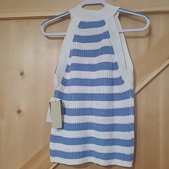 NWT RD Style Size Large Blue And White Striped Tank Sweater Stitch Fix - Picture 10 of 10